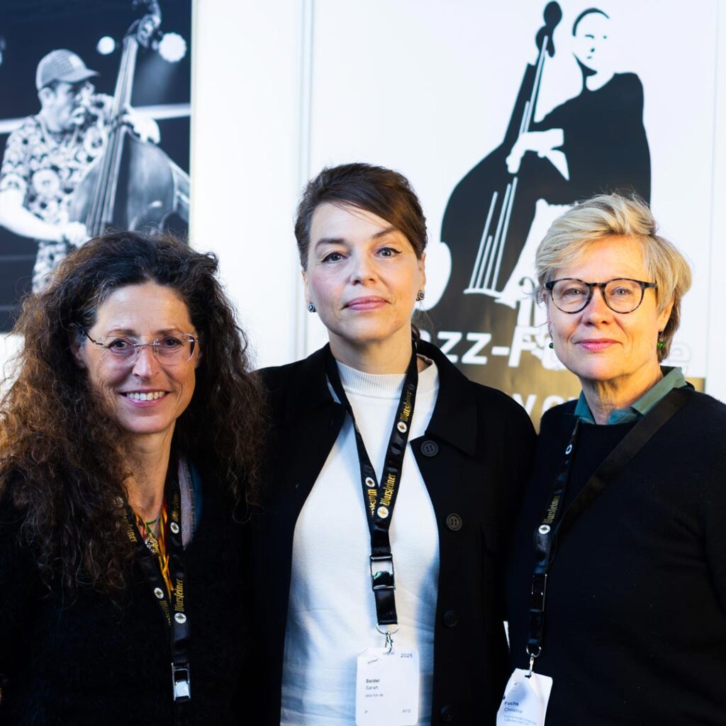 FUCHSTHONE Leaderinnen Caroline Thon und Christina Fuchs auf der Jazzahead 2025 im Interview mit Sarah Seidel für jazz-fun.de